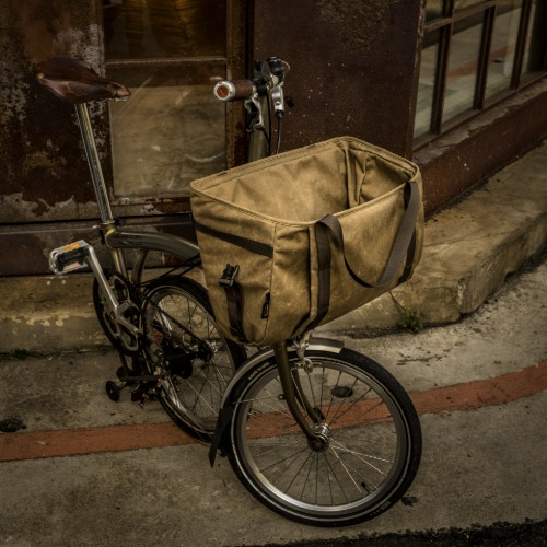 [WOTANCRAFT] Pioneer Basket Bag Khaki Brown